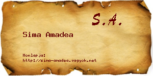 Sima Amadea névjegykártya